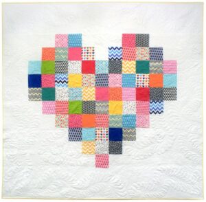 Pixelated Heart Pattern from Robert Kaufman