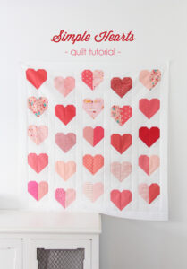 Simple Hearts Quilt Free Pattern by Cluck Cluck Sew