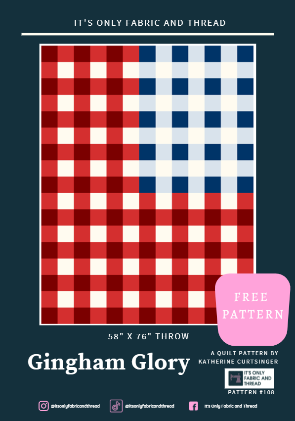 Red White and Blue Checkerd Quilt Pattern