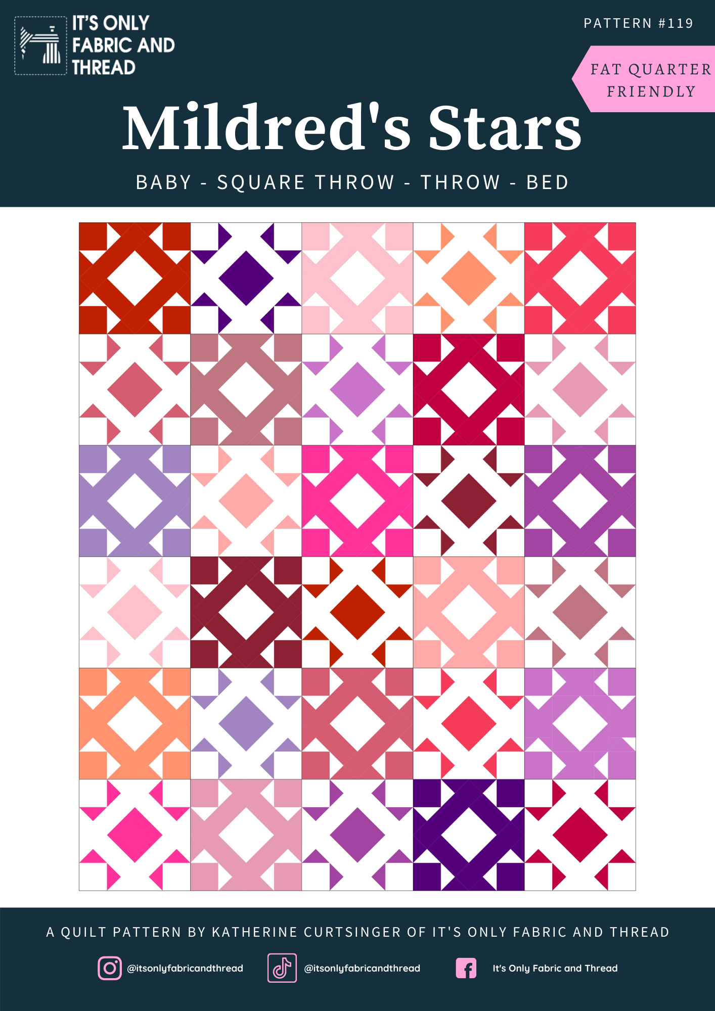 Mildred’s Stars Quilt Pattern & Extension Bundle | PDF Download - It's ...