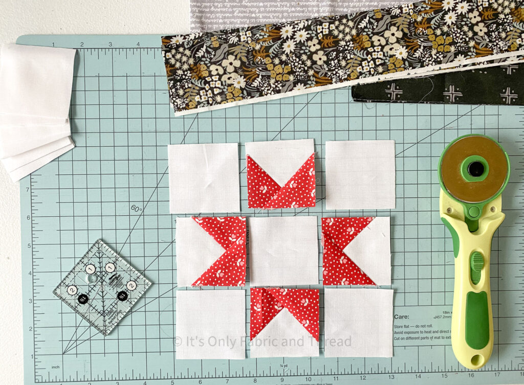 Red and white fabric star